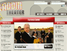 Tablet Screenshot of aladdin-theater.com
